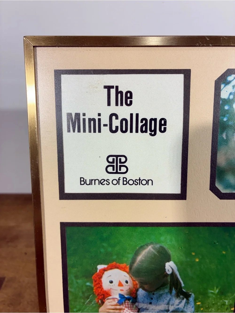 Vintage Burnes of Boston The Mini-Collage Gold 5 Photo Frame 1980s